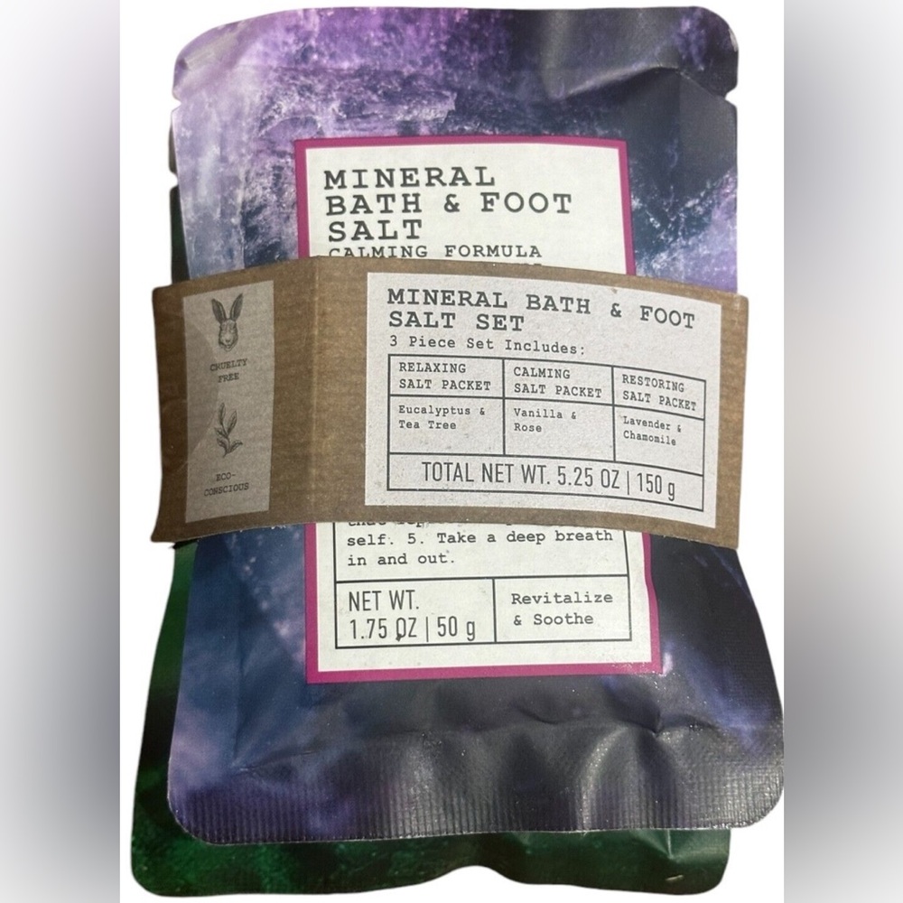 3 Piece Scented Mineral Bath & Foot Salt Bath